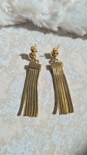 Boucles d oreilles doré et strass
