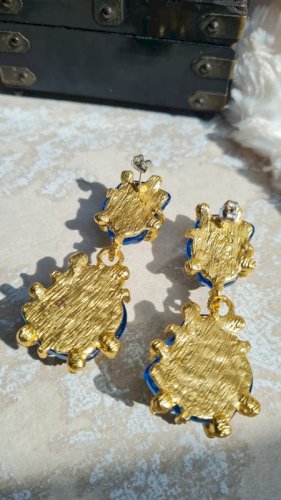 Boucles d oreilles en résine et argent