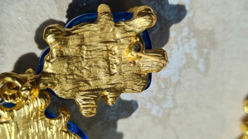 Boucles d oreilles en résine et argent