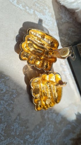 Boucles d oreilles oversize - vintage - clips- années 80/90- chic