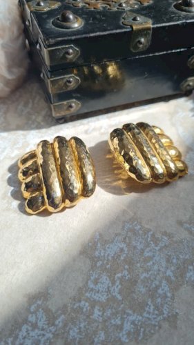 Boucles d oreilles oversize - vintage - clips- années 80/90- chic