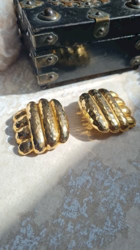 Boucles d oreilles oversize - vintage - clips- années 80/90- chic