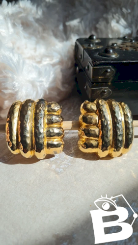 Boucles d oreilles oversize - vintage - clips- années 80/90- chic