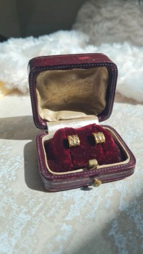 Boucles d oreilles- puces- plaqué or