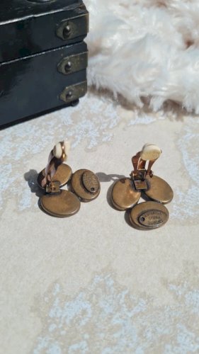 Boucles d oreilles Simone DAvray Paris - clips - vintage