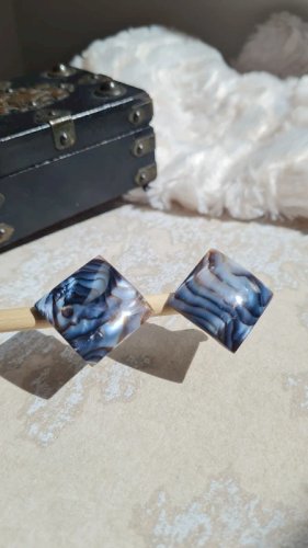 Boucles d oreilles vintage en nacre - clips