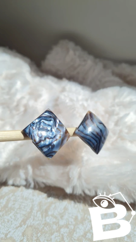 Boucles d oreilles vintage en nacre - clips