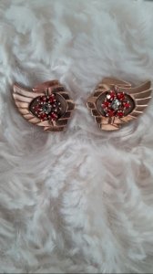 Boucles doreilles- années 40/50 - clipsavec strass- bijoux Art Déco