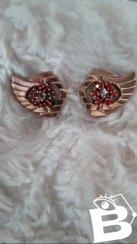 Boucles doreilles- années 40/50 - clipsavec strass- bijoux Art Déco