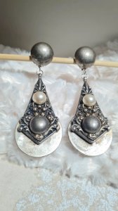 Boucles doreilles Charlie Laure Paris - clips - oversize - boucles doreilles pendantes - vintage