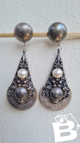 Boucles doreilles Charlie Laure Paris - clips - oversize - boucles doreilles pendantes  - vintage
