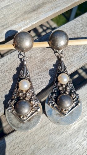 Boucles doreilles Charlie Laure Paris - clips - oversize - boucles doreilles pendantes - vintage