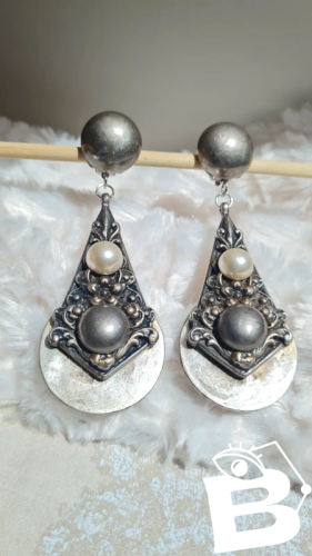Boucles doreilles Charlie Laure Paris - clips - oversize - boucles doreilles pendantes - vintage