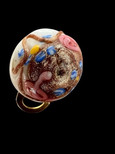 Boucles D’Oreilles Clip 1950 Murano Pâte de Verre fait Main Vintage- Retro- Chic