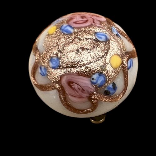 Boucles D’Oreilles Clip 1950 Murano Pâte de Verre fait Main Vintage- Retro- Chic