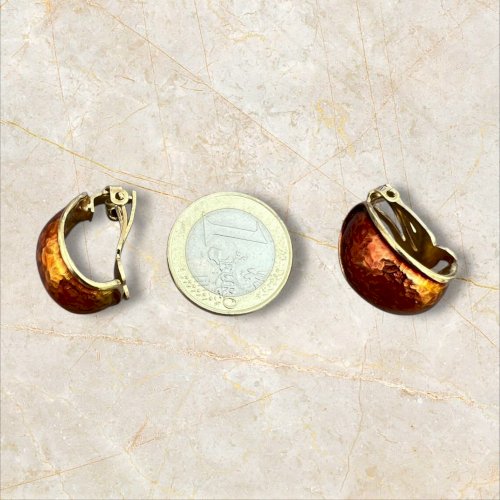 boucles d’oreilles clip 1960/70 signé Boucher -numérotées -￼vintage - Couture