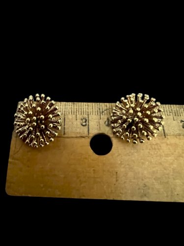 Boucles d’oreilles clip vintage couture Spoutnic  chic  vers 1960 Ch. Jourdan