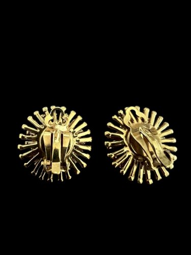 Boucles d’oreilles clip vintage couture Spoutnic  chic  vers 1960 Ch. Jourdan