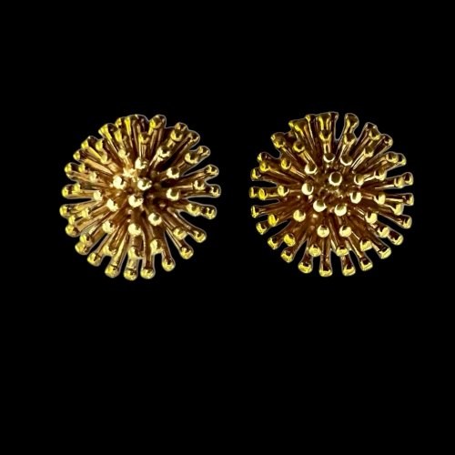 Boucles d’oreilles clip vintage couture Spoutnic  chic  vers 1960 Ch. Jourdan