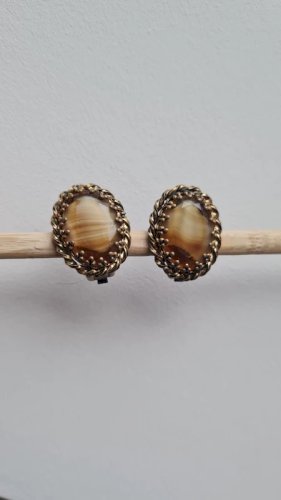 Boucles doreilles - clips anciens années 20 en pâte de verre