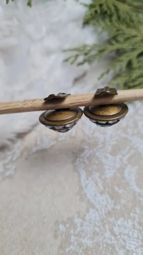 Boucles doreilles - clips anciens et strass boréales années 20-30