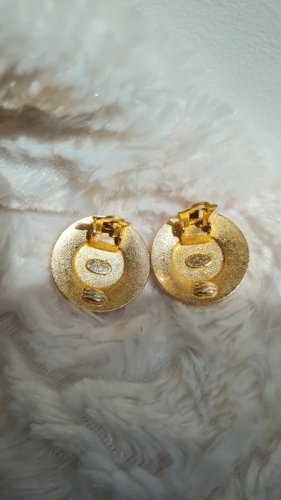 Boucles doreilles - clips Chanel 1996 Rare rose et bleu pastel