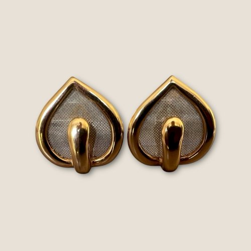 Boucles d’oreilles Clips couture vers 1980 Coeur Vintage Design Charme Cocktail