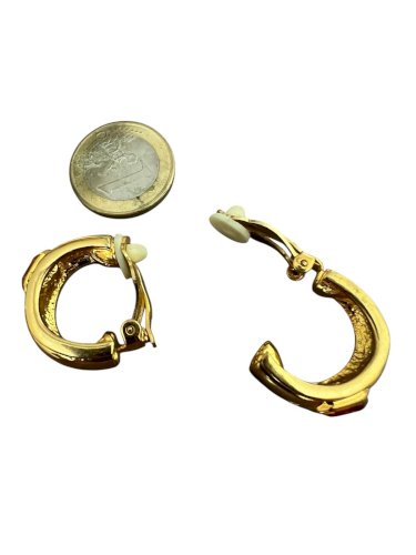 Boucles d’oreilles Clips couture vers 1980  Vintage Creoles Cocktail Mode