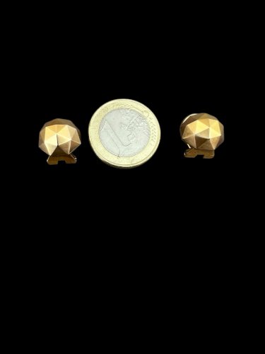 boucles d’oreilles clips Facettées Murat Plaqué Or 1930/1950 Vintage Authentique