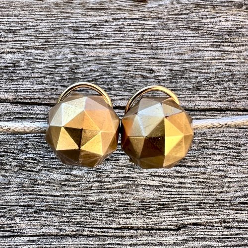boucles d’oreilles clips Facettées Murat Plaqué Or 1930/1950 Vintage Authentique