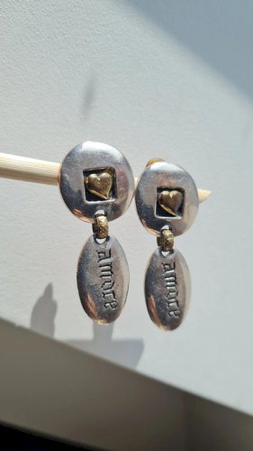 Boucles doreilles - clips GAS Amore en métal argenté