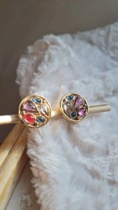 Couture clip earrings signed