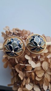 Boucles doreilles- clips - Leritz - vintage