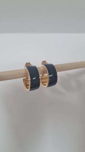 Boucles Doreilles -clips - Monet - clips chic bleu marine - vintage