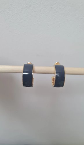 Boucles Doreilles -clips - Monet - clips chic bleu marine - vintage