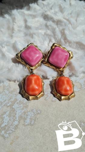 Boucles doreilles- clips pendante Chantal Thomas
