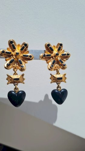 Boucles doreilles - clips vintage articulés