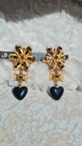 Boucles doreilles - clips vintage articulés
