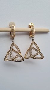 Boucles doreilles - clips vintage dorés