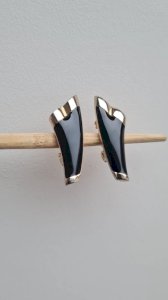 Boucles doreilles - clips vintage émaillés