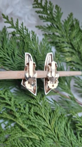 Boucles doreilles - clips vintage émaillés