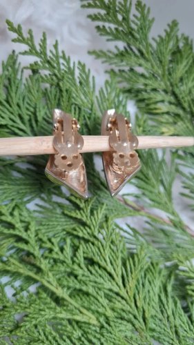 Boucles doreilles - clips vintage émaillés