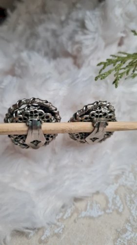 Boucles doreilles - clips vintage en métal argenté