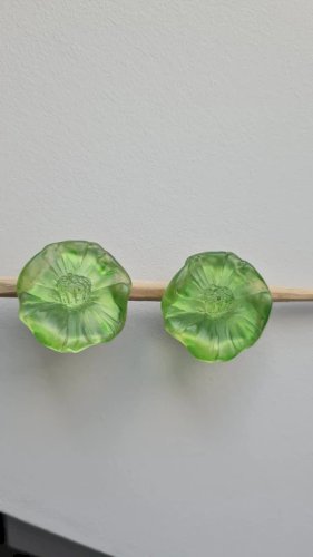 Boucles doreilles - clips vintage en plastique