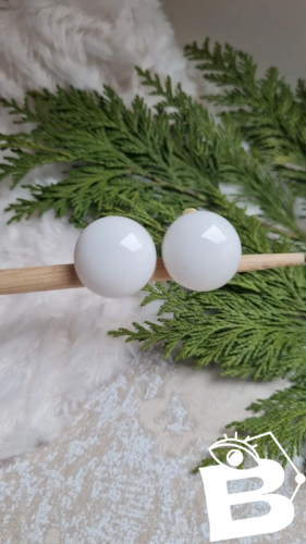 Boucles doreilles - clips vintage en porcelaine