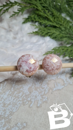 Boucles doreilles - clips vintage en porcelaine