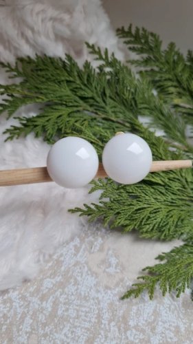 Boucles doreilles - clips vintage en porcelaine