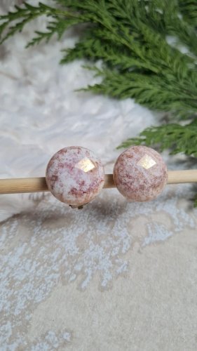 Boucles doreilles - clips vintage en porcelaine