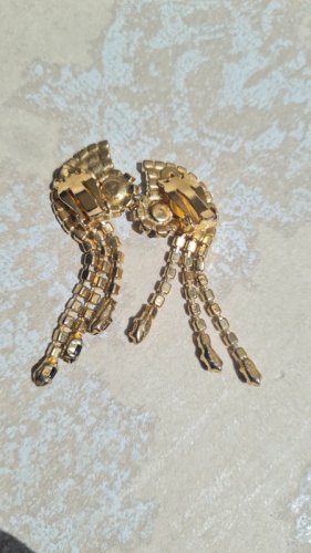 Boucles doreilles - clips vintage et strass