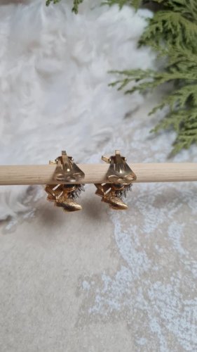 Boucles doreilles - clips vintage et strass